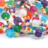 Bracelet de perles de couleur bonbon brin Agates carrées naturelles pour femmes hommes bracelets femme Boho bijoux Y2K fête de mode