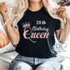 Womens TShirt 16 Years Old 18 20 30 Birthday Party Graphic TShirts Ladies Cotton Family 230224