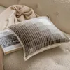 Pillow Luxruy Beige Jacquard Cover Geometric Home Decoration 45x45cm Living Room Sofa PillowCase Sham