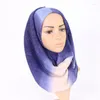 Lenços 1pc Glitter viscose Algodão longo Sarf Sarf Shawl Crowled Color Match Luge Lurex Lurex Hijab Muçulmano Islâmico Banda para a cabeça