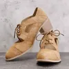 Sandals Summer Vintage London Brogue Shoes Women Lace Up Sandal Chunky High Heels Cut-Outs Female Casual Plus Size 35-43 Woman Shoe 230223