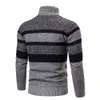 Męskie swetry jesienne zimowe swetry kardigan kleje kurtki płaszcze mody w paski dzianiny swetra Slim Fit Sweatters Coat męskie ubranie 230224
