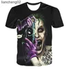 Мужские футболки Joker 3D футболка мужская отряда самоубийц T Рубашки хип-хоп смешные топы Harley Quinn с коротким рукавом Camisetas Fashion Novely Men's Casual футболка W0224