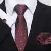 Noeuds papillon Style classique soie vacances présent cravate pochettes ensemble cravate noir accessoires de mariage rayé homme bureau