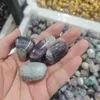 Decorative Figurines 2-3cm Natural Gemstone Crystal Color Fluorite Quartz Irregular Rolling Tumbles Stone Healing Reiki Home Decoration