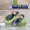 Flip-Flops Hausschuhe für Damen Herren Damen Modedesigner Slides Herren Damen Plateau Flats Bottoms Gummi Leder Sandalen Sommer Strandschuhe Sliders