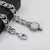 Braccialetti di fascino GEWEY DESIGNER GEWEY LETTERE G Bracciale a catena d'argento doppia g per uomini e donne coppie bijoux cjewel292j