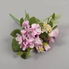 Decorative Flowers Artificial Silk Centerpiece Table Arrangements Fake Flower Bouquet For Wedding Home Party Decorations