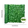 Decorative Flowers Artificial Plants Leaf Outdoor Fence Rigid Privacy Garden Roll Screen Faux Ivy Hedges Panels For Balcon Deck