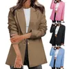 Women's Suits Warm Chic Autumn Office Lady Lapel Suit Jacket Temperament Coat Pocket Outerwear