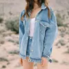 Women's Jackets 2023 Spring Autumn For Women K- BF Loose Denim Jacket Large Size Long Sleeve Fashion Jeans Coat