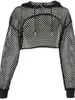 Pantaloni a due pezzi da donna Primavera Streetwear Scava fuori Camicia corta sexy Neon Mesh Fishnet Top Donna TshirtPerspective Magliette a maniche lunghe 230224