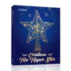 Christmas Decorations Star Shaped Lights Top Hat Tree Topper Treetop Light Toppers