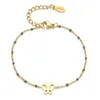 Link Chain Zmzy 6pcs/set veel groothandel mode nieuwe gelukkige armbanden voor vrouw zomerse vlinder charmanchet armband roestvrijstalen sieraden G230222
