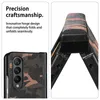 Schokbestendige telefoonhoesjes voor Samsung Galaxy Z vouw 4/3 camouflagepatroon PU lederen beschermhoes