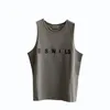 Tasarımcı SİS Yüksek Kaliteli erkek T-Shirt Kolsuz Yelek Moda Saf Pamuk Spor Koşu Spor Yaz Gevşek Yelek