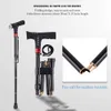 Trekking Poles Travel Adjustable Folding Cane For Men Women With Alarm Led Light Radio And Cushionable Handle Suitable For Disabled And Elderly J230224