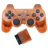 Transparent Color Wireless Gamepad Controller f￶r PS2 2.4G vibrationskontrol f￶r PS 2 joystick