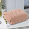 Towel 1-3pcs Japanese Style Face/Bath Pure Cotton Solid Stipre Beige Blue Grey Beach Bathroom Washcloth Adult Home El Textile