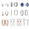 925 Sterline Argento New Fashion Charm Orecchini lucidi intarsiati con zirconi Orecchini a forma di U Nuovi orecchini di moda europei e americani per la fidanzata Orecchini serie ME