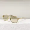 선글라스 최고 품질 BV1128S Square Men Vintage Men 's Designer Punk Wild Metal Style Sunglasse