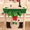 Fodere per sedie Copri schienale natalizio Tavolo da stampa creativo Regali per l'anno Decorazione riutilizzabile per l'impegno di nozze