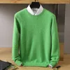 Men's TShirts Clothing Autumn Winter Mink Cashmere Sweater Solid Color Big Rice Grain Knit Jumper Large Size Loose Casual Base Top 230223