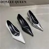 Kleid Schuhe Mode Spitz High Heels 5 cm Pumps Elegante Frauen Weibliche Büro Damen Für Hochzeit Weiß Splitter Chaussure 230224