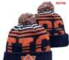 Casquettes pour hommes Chapeaux NCAA Toutes les 32 équipes Penn State Nittany Bonnets à pompons tricotés à revers Laine rayée Warm USA College Sport Bonnet en tricot Bonnet de hockey Bonnet pour femme A0