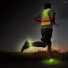 Joelheiras faixas reflexivas de braçadeira elástica de braçadeira de faixa tornozelo tira a fita refletor de segurança para correr noturno andando de bicicleta