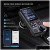 Bluetooth Car Kit Dvr 1 8Wireless Fm Transmitter Aux Supports Qc3 0 Charging Treble And Bass Sound Music Player Charger Quick Drop D Dhsal