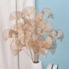 Fiori decorativi Piante artificiali Matrimonio finto Foglia di ginkgo Ramo Foglie Decorazioni per la casa Negozio Decorazione