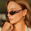 サングラスレトロの小さな楕円形のヒップホップサングラス新しいメタルパンク女性サンググラス女性レディ眼鏡スチームパンククラシックグラスゴーグルG230223