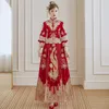 Tendance traditionnelle Xiuhe Vêtements ethniques époux de mariée 90 kg peut porter un costume de cérémonie de mariage chinois Femmes Femmes Robe de mariée de luxe