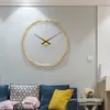Wall Clocks Large Islamic Clock Watch Gold Living Room Nordic Modern Design Silent Waterproof Industrial Klok Home Decoration EA47