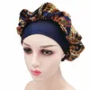 Wide brim high elastic print multi-color dome hat Good night cap hair protection hat elastic headband comfortable