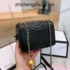 Borse a tracolla Donna Classic Mini Flap Serpentine Sqaure Crush Gold Ball Metal Matelasse Chain Crossbody Borsa a tracolla