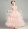 Mädchenkleider Mädchen-Abendkleid, besticktes Perlen-Partykleid, mehrlagiges Ballkleid für Hochzeit, Prinzessinnenkleid, Kinderkleidung, 2–12 Jahre, E20259 W0224