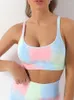 Yoga-outfit Lzyvoo Sport Bra Woman Tie-Dye dubbele schouderriem ondergoed Active Top Women Shockproof Vest