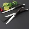 Juegos de vajilla Jaswehome 4 6 8 12 piezas Laguiole Juego de cuchillos para carne Serrado Triple remache Mango ergonómico Pakka Madera Acero Cena Cuchillo de mesa 230224