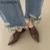 Отсуть обувь Suojialun 2023 Spring Women Flat Fash Fashion Plearted Ladies Spect на Loafer Soft Leather Zapatos Mujer 230224
