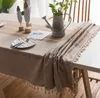 Table Cloth Dirtyproof Tablecloth Simple Outdoor Picnic Table Cloth Japanese Type Romantic Linen Imitated Fashionable 230223