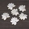 Pendentif Colliers En gros 5pcs perle de feuille de coquille d'eau douce naturelle pour la fabrication de bijoux collier de bricolage boucle d'oreille accessoires charmes cadeau 27x27mm