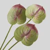 Fleurs décoratives Simulation impression 3D trompette sentir Anthurium branche artificielle décor à la maison feuilles accessoires de décoration de noël