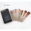 Makeup Brushes Designer 12 PCS Powder Brush Gold Metal Box Professional Make Up Tools Drop Delivery Health Beauty Accessories Dhiba