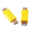 USB Connector Yellow USB2.0 A Male Plug to A Female Jack Adapter AM to AF Converter