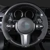 Steering Wheel Covers Car Cover Black Carbon Fiber Suede For F87 M2 F80 M3 F82 M4 M5 F12 F13 M6 F85 X5 M F86 X6 F33 F30 SportSteering