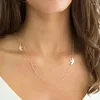 Chains Peace Dove Necklaces & Pendants 2023 Simple Gold Silver Color Chain Clavicle Double Fashion Jewelry