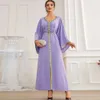 Ropa étnica 2022 Vestido festivo de fiesta para mujer Túnica de diamante de lujo Oriente Medio musulmán Abaya Árabe Omán Dubai Marroquí Jalabiya Caftan Ramadán