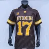 Thr NCAA College Wyoming Football Jersey Peasley Josh Allen Bertagnole Easton Gibbs Joshua Cobbs John Hoyland Cole Godbout Joey Braasch Xazavian Valladay Maillots